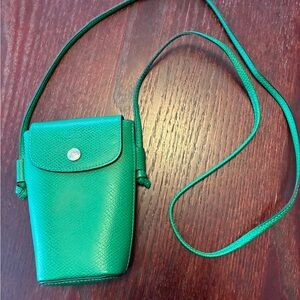 Longchamp Epure phone case green